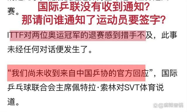 国际乒联调查组被疑是自查 自查引发广泛质疑