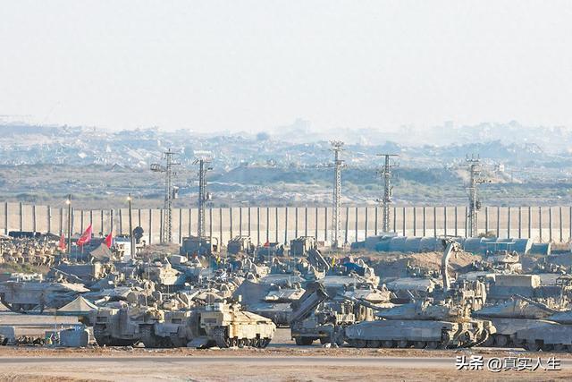 卫星图像显示以军坦克集结加沙城周围 地面行动迫近