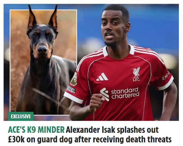 8场1球！1.5亿欧伊萨克频遭示寂挟制 花3万镑买条狗帮他看家 巨星安全引怜惜