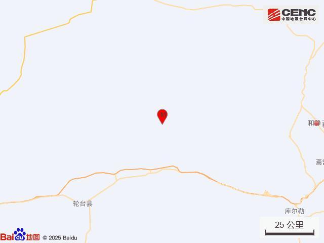 新疆和静4.6级地震 震源深度23公里