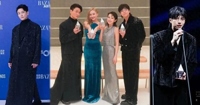 新视帝黄宗泽一袭黑长袍亮相