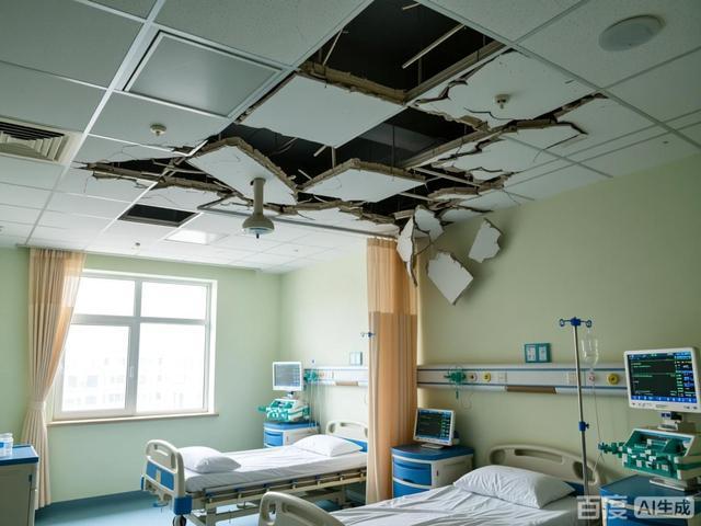 郑州一所医院病房吊顶垮塌
