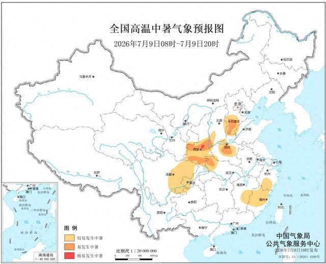 全国高温中暑气象预报发布