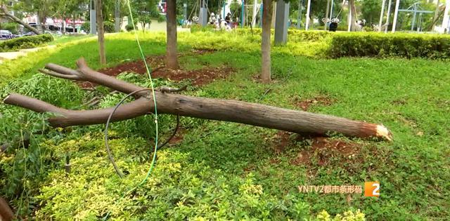 昆明安宁遇暴雨 城区出现大量积水 排水持续至下午三点