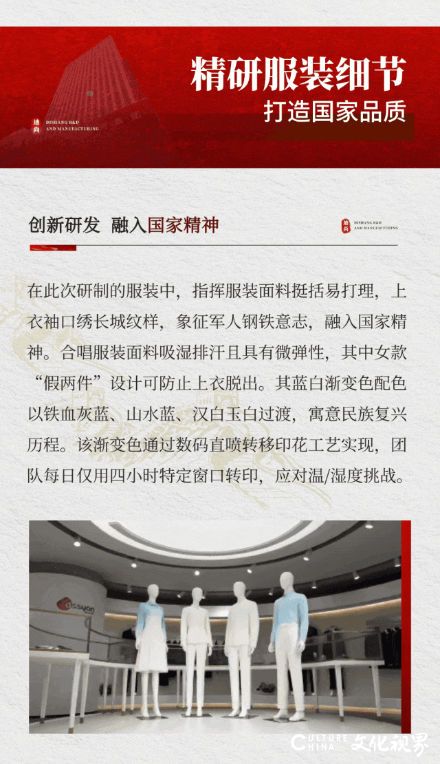 纪念中国人民抗日战争暨世界反法西斯战争胜利八十周年大会广场合唱团服装，迪尚“质”造！