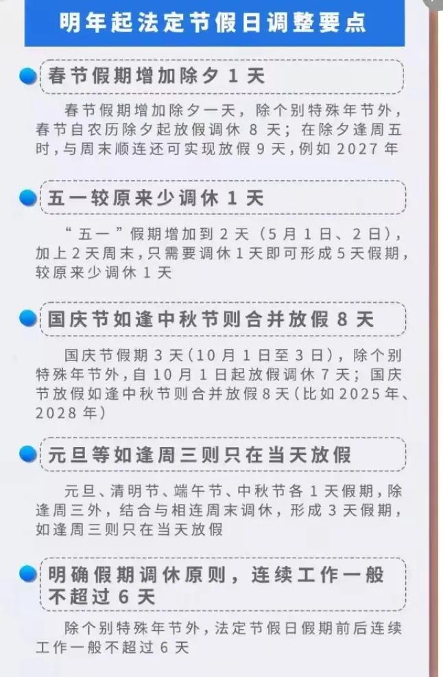 明年法定节假日从11天增加到13天 小确幸引发热议