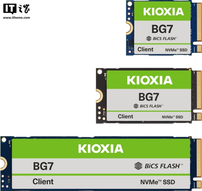 铠侠推出 BG7 系列固态硬盘：面向 PC OEM 市场，可选 2230/2242/2280 长度