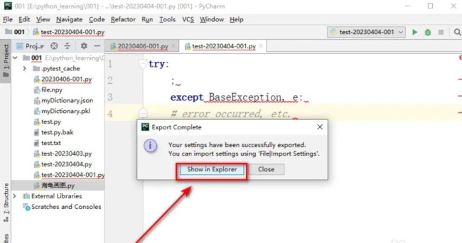 pycharm怎么查看配置文件