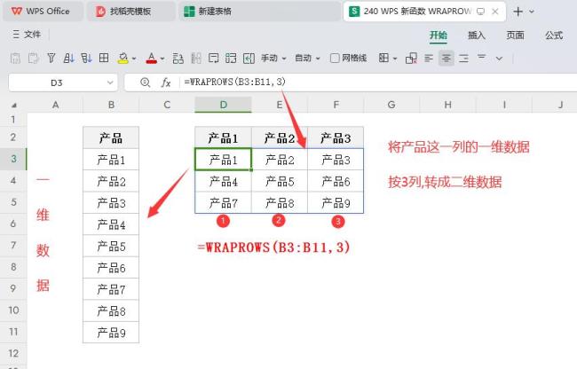 WRAPROWS函数有什么用