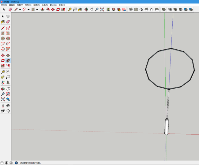 sketchup怎么创建一个羽毛球拍的模型