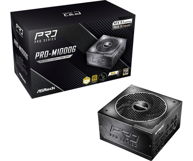 华擎发布全新 PRO 系列全模组电源：可选 750W/850W/1000W，兼容 ATX 3.1、PCIe 5.1 标准