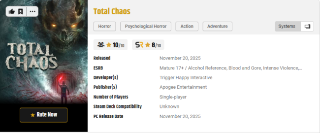 联手《寂静岭》传奇作曲家！媒体高分盛赞恐怖游戏新作《全面混沌》