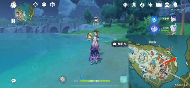 原神月之六版本新增三处钓鱼点位置