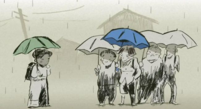 由绘本改编制作的动画片《视而不见》（2012）剧照。