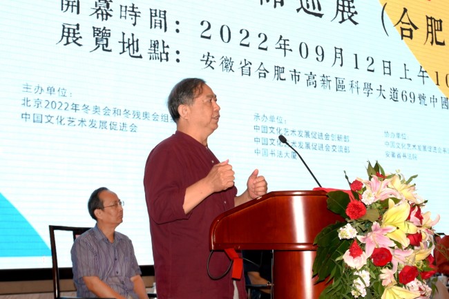 中国国家画院研究员曾翔先生代表入展作者讲话。