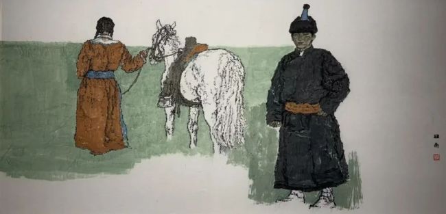 赵奇 草原系列  68x138cm