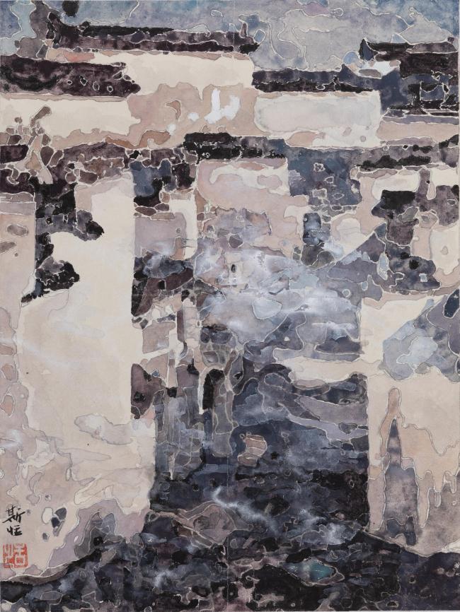 安徽查济古镇写生38.5cm×29cm2020年