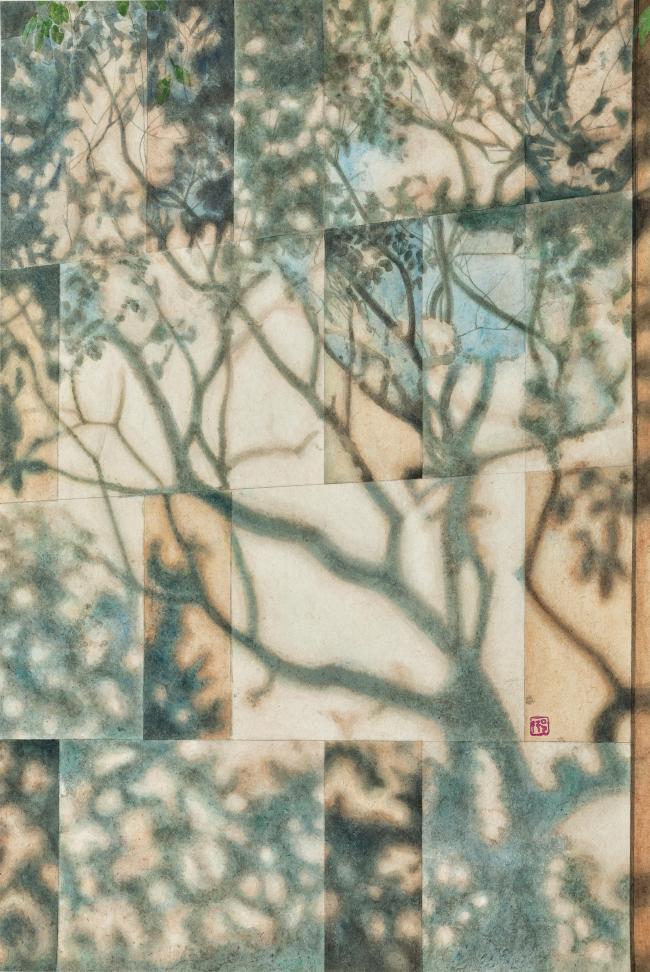 淡月筛林影52cm×35cm2025年