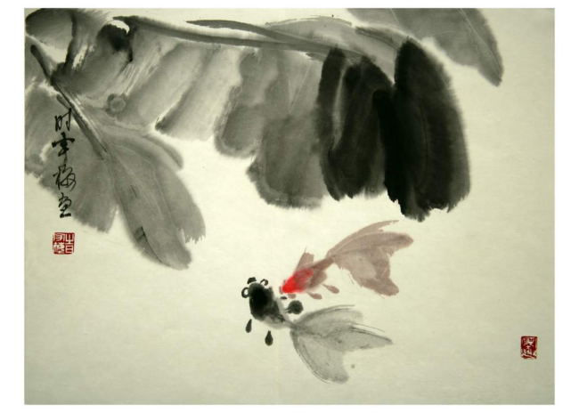 《雨润图》34X46cm 时玉梅