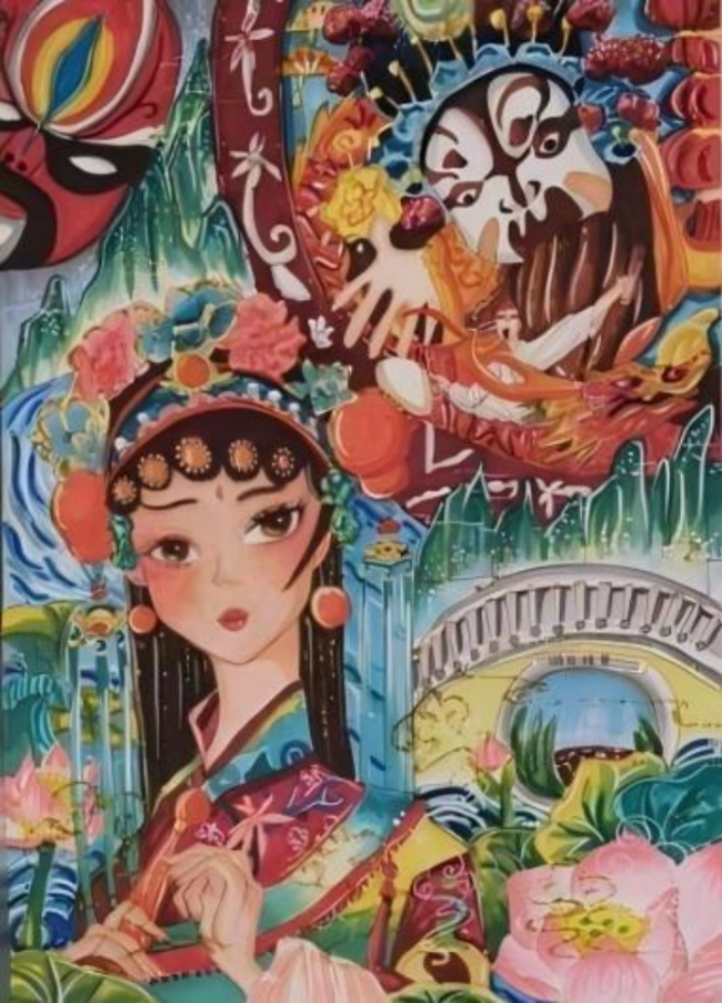 少儿画笔下的非遗生活画卷