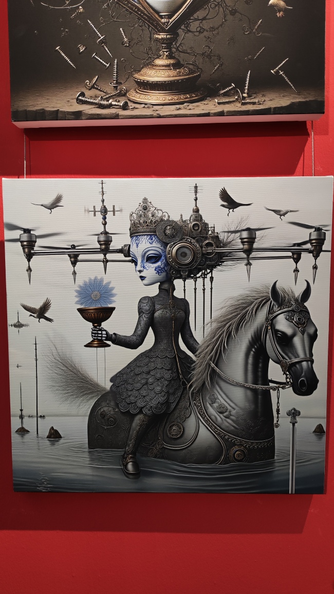 “与AI共生”AIGC艺术作品展在798国际艺术交流中心开幕