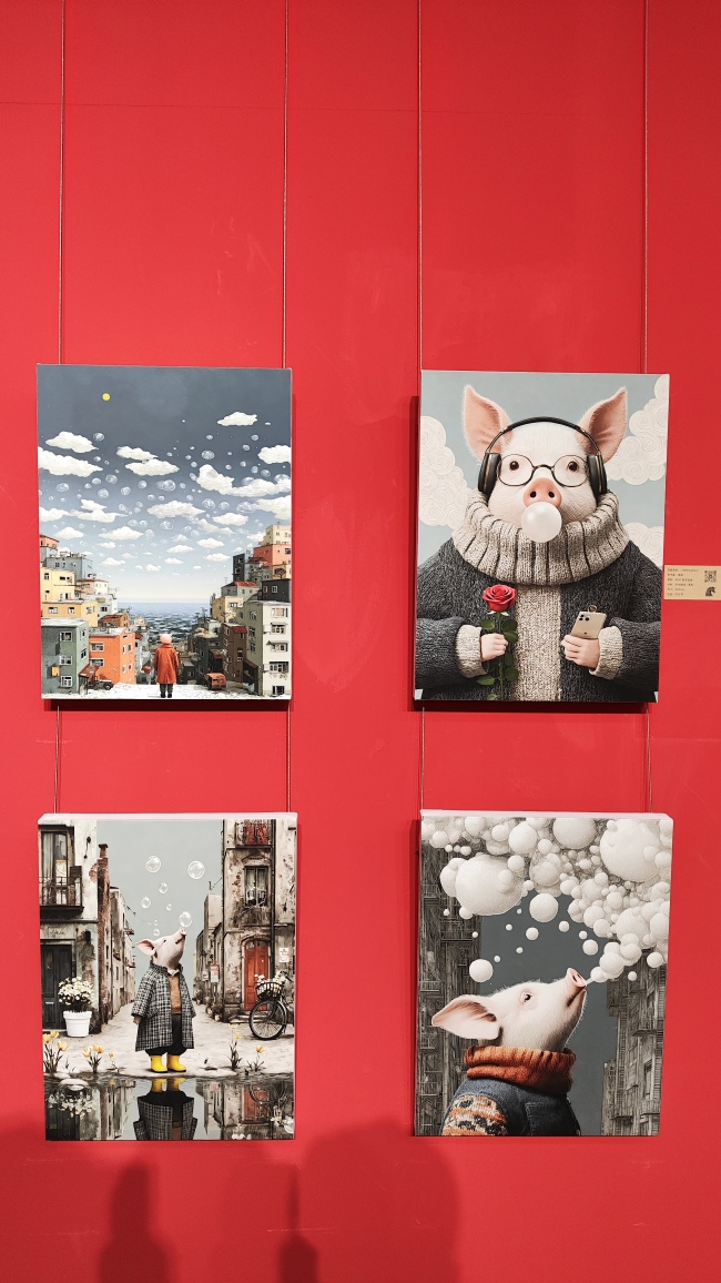 “与AI共生”AIGC艺术作品展在798国际艺术交流中心开幕