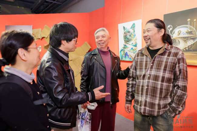 “与AI共生”AIGC艺术作品展在798国际艺术交流中心开幕