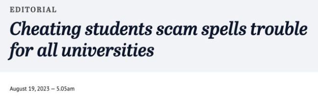 “作弊入学”人数激增，悉尼大学将出台新规严查中国学生