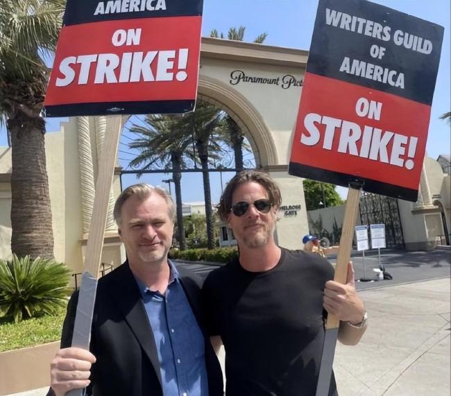 諾蘭兄弟現身派拉蒙影業 支持美國編劇工會罷工