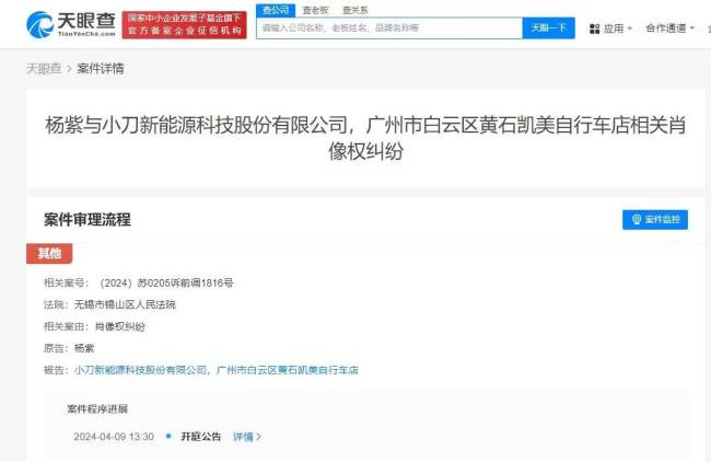 杨紫起诉曾代言品牌小刀侵权 涉肖像权侵权纠纷