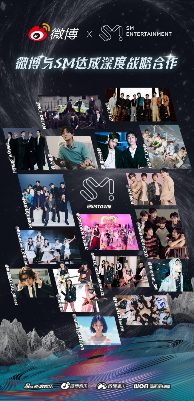 微博与韩国SM文娱兑现计谋互助，联袂拓展国外文娱生态新形态