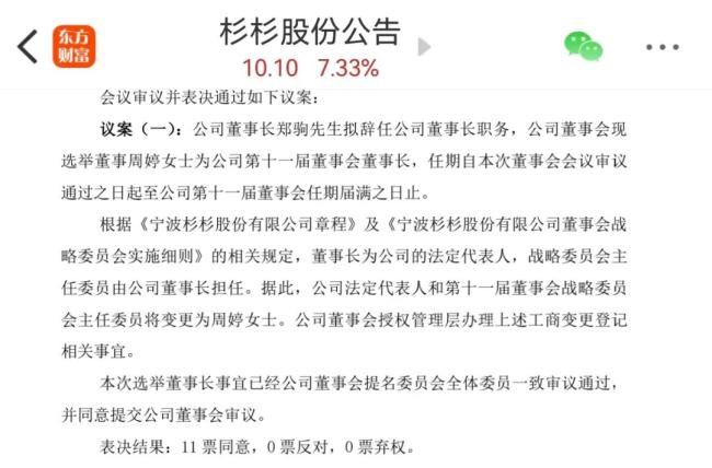 杉杉股份90后董事长辞任！80后继母接任，曾是卫视主持人，交接后发布“一封信”…