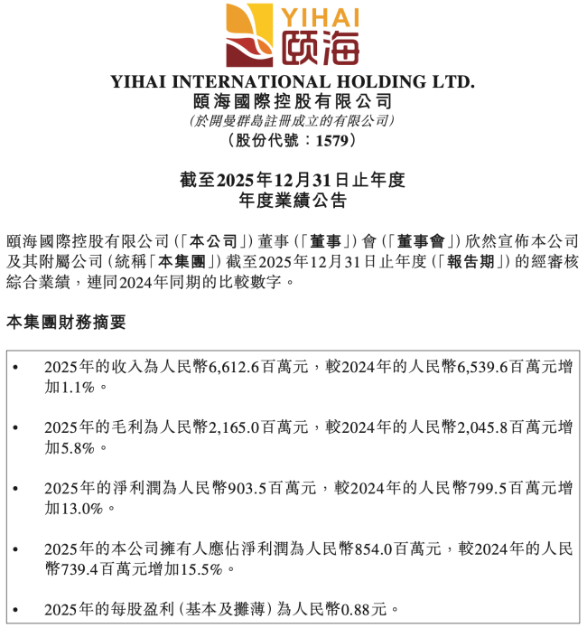 图源:颐海国际财报(截图)