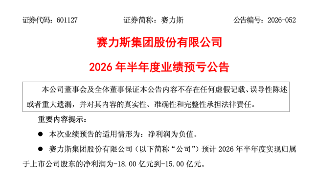 图源：赛力斯公告截图