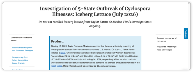 1644人感染、94人住院,Taco Bell美国撤下涉事生菜,国内暂未接到召回通知