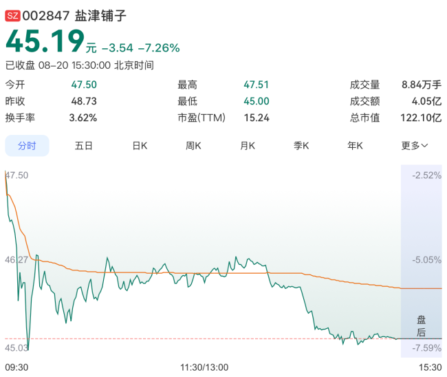 上半年营收、净利“双增”,盐津铺子为何股价“变了脸”?