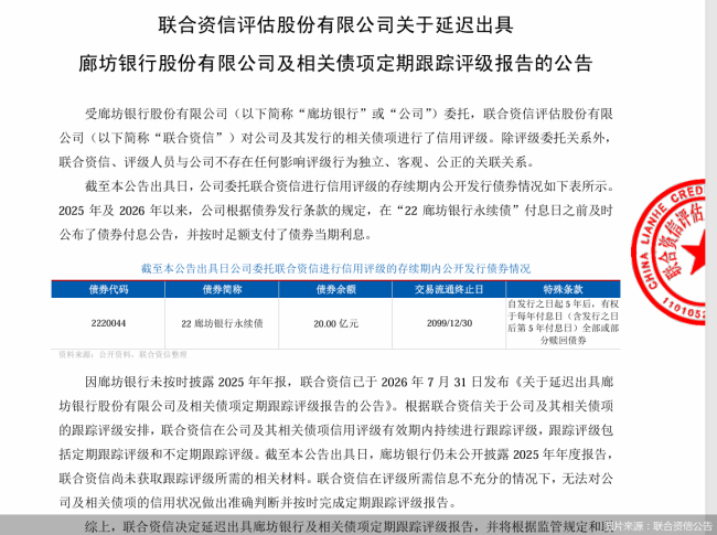 图片来源:联合资信公告