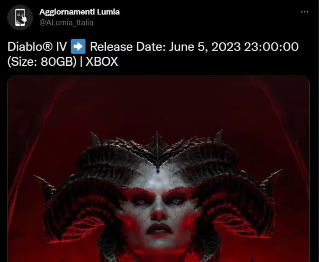 傳聞：《暗黑破壞神4》將於2023年6月5日發售 Xbox版容量80GB