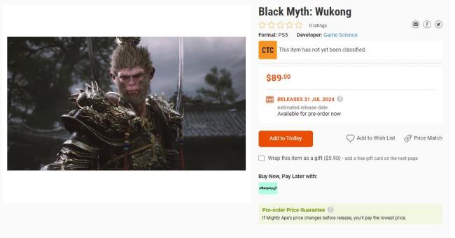 零售商开放预购 或泄露《黑神话：悟空》定价和发售日期