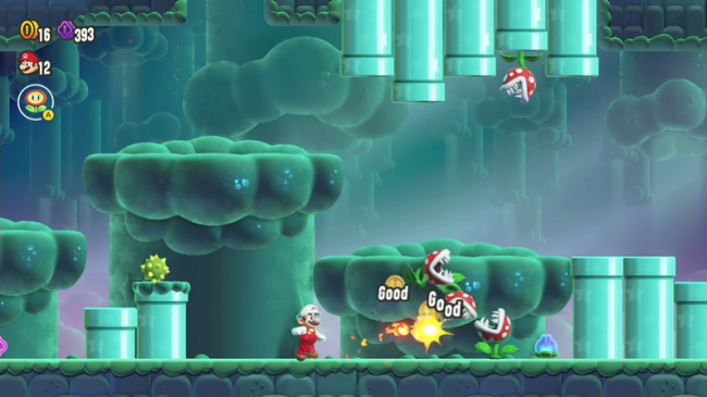 《超级马里奥兄弟：惊奇》W1下沉水管山谷大紫币位置