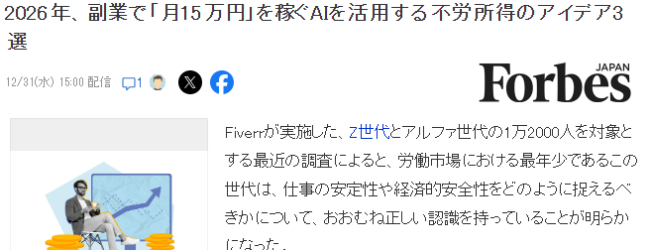 2026年如何賺外快?外媒支招活用AI月入上千美元