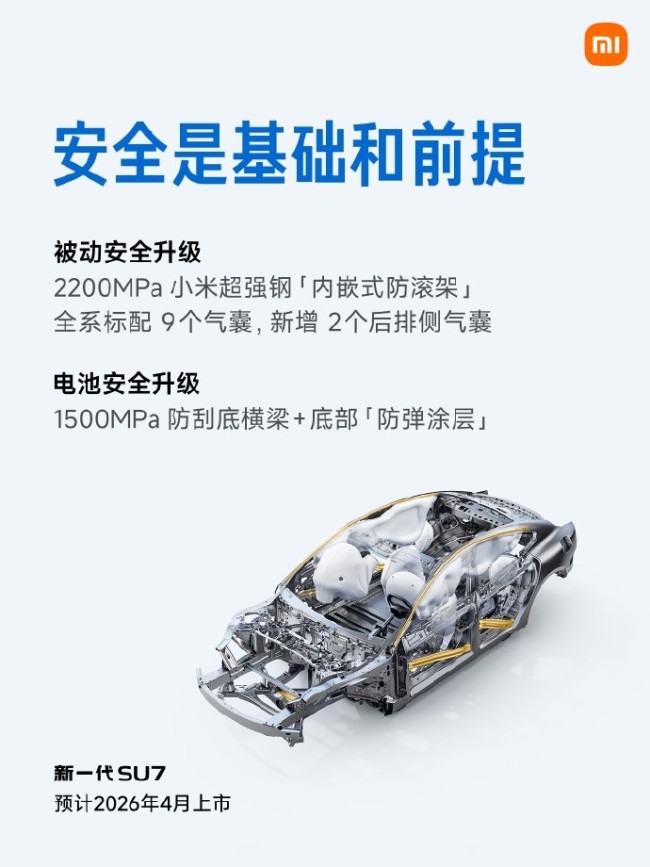 雷军公布新款SU7全信息:22.99万起 标配激光雷达