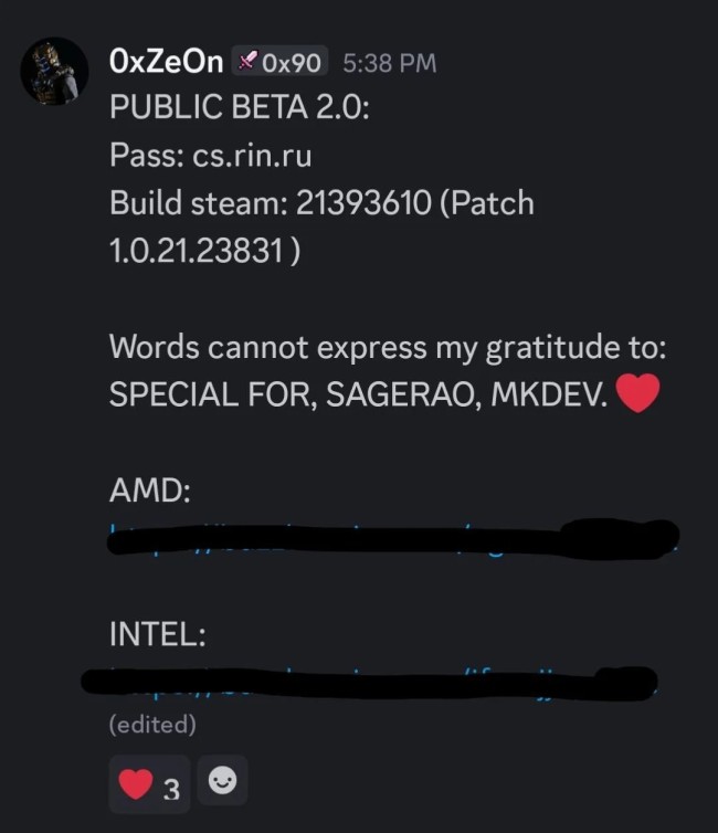 0xZe0n发布《黑悟空：神话》D加密攻破2.0版 支持英特尔cpu