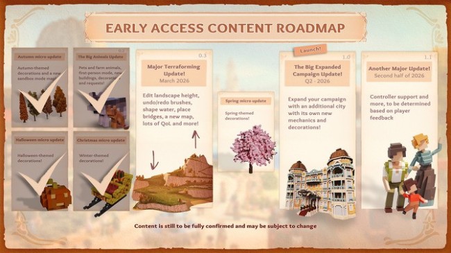 《自在城镇》大型更新3月发布 温馨城市建造模拟