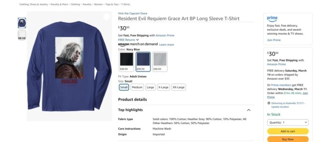 卡普空推出《生化危机9》主视觉服装 售价26美元起