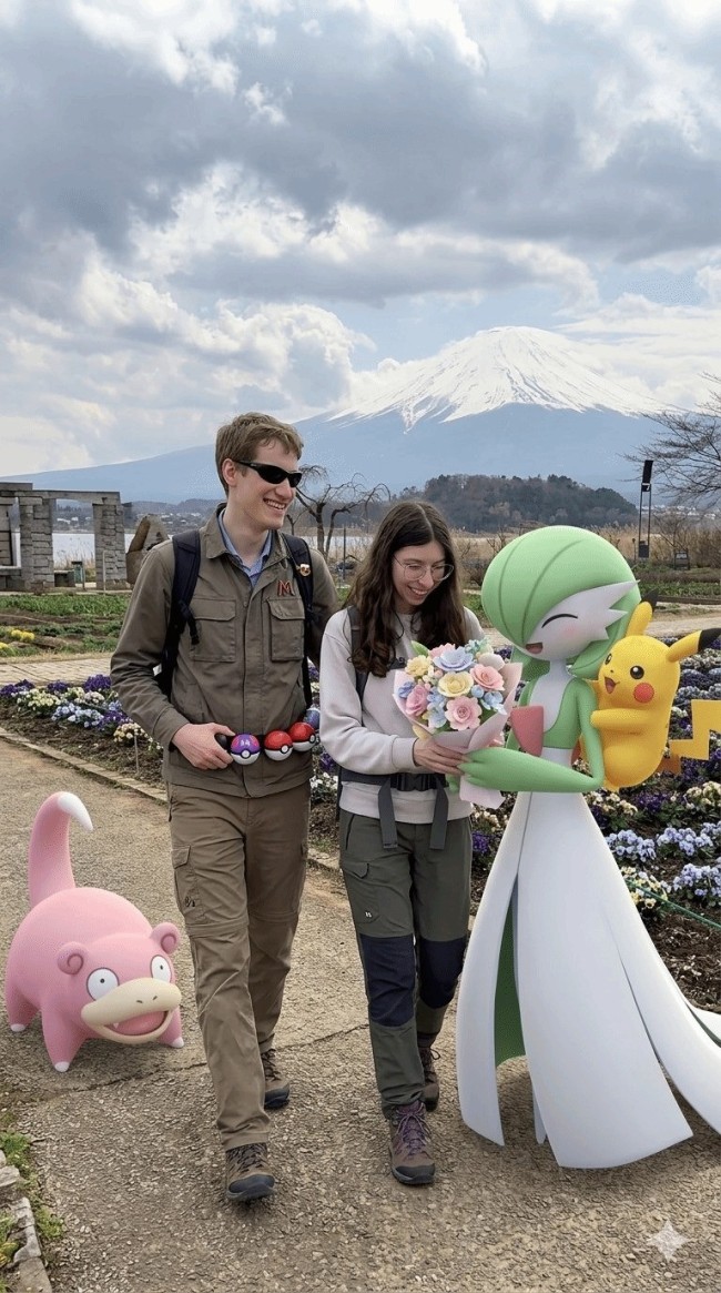 海外男人用《宝可梦》众人球求婚 妹子笑着清楚了
