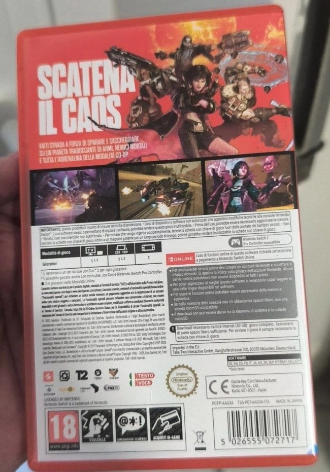 《无主之地4》Switch2实体版意外现身 开发却已无限期搁置