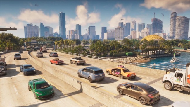 《GTA6》新截图公布 展示夜景光照与城市交通