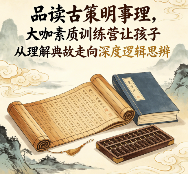 品读古策明事理，大咖素质训练营让孩子从理解典故走向深度逻辑思辨