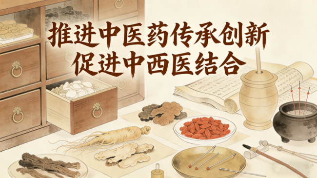 中医药传承创新与中西医结合海报设计 (1)_副本